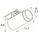SLV 1-phase spot GRIP! L GU10 swivelling, rotatable GU10 IP20, gold dimmable
