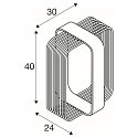 SLV outdoor floor lamp GRID CUBE, anthracite, black 
