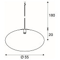 pendant luminaire MAGICO 55 E27 IP20, black matt dimmable