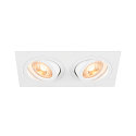 Plafonnier encastr� NEW TRIA� 155 GU10 � 2 flammes, rotatif, carr� GU10 IP20, blanche gradable