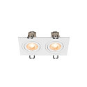 SLV Plafonnier encastr� NEW TRIA� 155 GU10 � 2 flammes, rotatif, carr� GU10 IP20, blanche gradable
