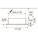 SLV Plafonnier encastr� NEW TRIA� 155 GU10 � 2 flammes, rotatif, carr� GU10 IP20, blanche gradable