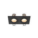 SLV Plafonnier encastr� NEW TRIA� 155 GU10 � 2 flammes, rotatif, carr� GU10 IP20, noir gradable
