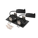 SLV Plafonnier encastr� NEW TRIA� 155 GU10 � 2 flammes, rotatif, carr� GU10 IP20, noir gradable