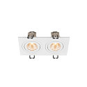 SLV Plafonnier encastr� NEW TRIA� 155 PHASE � 2 flammes, rigide, carr� IP20, blanche gradable