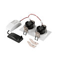 SLV Plafonnier encastr� NEW TRIA� 155 PHASE � 2 flammes, rigide, carr� IP20, blanche gradable