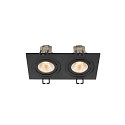 SLV Plafonnier encastr� NEW TRIA� 155 PHASE � 2 flammes, rigide, carr� IP20, noir gradable