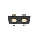 SLV Plafonnier encastr� NEW TRIA� 155 PHASE � 2 flammes, rigide, carr� IP20, noir gradable