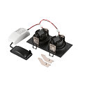 SLV Plafonnier encastr� NEW TRIA� 155 PHASE � 2 flammes, rigide, carr� IP20, noir gradable