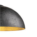 SLV pendant luminaire FORCHINI 50 down, half round E27 IP20, black matt dimmable