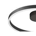 SLV Applique et plafonnier ONE PHASE � 60CM haut bas, CCT Switch, forme de l'anneau IP20, noir mat gradable