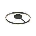 SLV Applique et plafonnier ONE PHASE � 60CM haut bas, CCT Switch, forme de l'anneau IP20, noir mat gradable