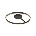 Applique et plafonnier ONE DALI �60CM haut bas, contr�lable par DALI, CCT Switch, forme de l'anneau IP20, noir gradable