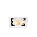 SLV Plafonnier encastr� KADUX SINGLE � 1 flamme, contr�lable par DALI, pivotant � la cardan IP20, blanche gradable