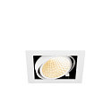 SLV Plafonnier encastr� KADUX SINGLE � 1 flamme, contr�lable par DALI, pivotant � la cardan IP20, blanche gradable