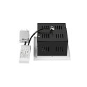SLV Plafonnier encastr� KADUX SINGLE � 1 flamme, contr�lable par DALI, pivotant � la cardan IP20, blanche gradable