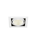 SLV Plafonnier encastr� KADUX SINGLE � 1 flamme, contr�lable par DALI, pivotant � la cardan IP20, blanche gradable