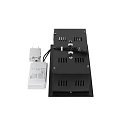 SLV Plafonnier encastr� KADUX DOUBLE � 2 flammes, contr�lable par DALI, pivotant � la cardan IP20, noir gradable