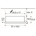 SLV Plafonnier encastr� KADUX DOUBLE � 2 flammes, contr�lable par DALI, pivotant � la cardan IP20, noir gradable