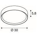 SLV Applique et plafonnier DECONA PHASE rond, CCT Switch IP44, noir gradable