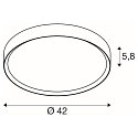 SLV Applique et plafonnier DECONA PHASE rond, CCT Switch IP44, or, blanche gradable