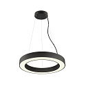 SLV pendant luminaire MEDO� RING 60 PHASE for VDU workstation, CCT Switch IP20, black dimmable