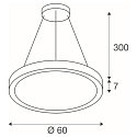 SLV pendant luminaire MEDO� RING 60 PHASE for VDU workstation, CCT Switch IP20, white dimmable