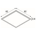 SLV Luminaire de plafond PANEL C 625 DALI contr�lable par DALI, CCT Switch, UGR < 19 IP54 / IP20, gradable