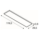 SLV Luminaire de plafond PANEL C 1200/300 ON-OFF CCT Switch, UGR < 19, commutable IP54 / IP20, 34W 4550lm 3000 / 4000K CRI 80-89