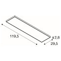 SLV Luminaire de plafond PANEL C 1200/300 ON-OFF CCT Switch, UGR < 19, commutable IP54 / IP20, blanche, laqu� 