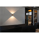 SLV Luminaire mural OCULUS PHASE DTW UP/DOWN rond, Dim-To-Warm, réglable IP20, laiton brossé gradable