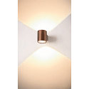 SLV Luminaire mural OCULUS PHASE DTW UP/DOWN rond, Dim-To-Warm, réglable IP20, cuivre gradable