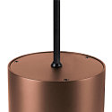 SLV Luminaire à suspension OCULUS PHASE DTW PVD rond, Dim-To-Warm, réglable IP20, cuivre gradable