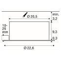 SLV downlight DOWNLIGHT C 200 ON-OFF rigid, switchable, multipower, wired through IP54, white 