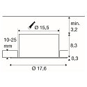SLV Downlight DOWNLIGHT C 150 DALI rigide, contr�lable par DALI, c�bl� en continu IP54, blanche gradable