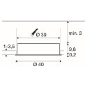 SLV ceiling recessed luminaire MEDO� 40 FRAME rigid, for VDU workstation, with frame, CCT Switch, switchable IP20, white 