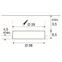 SLV Plafonnier encastr� MEDO� 40 FRAMELESS rigide, pour VDU, CCT Switch, affleurant, commutable IP20, blanche 
