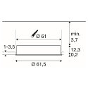 SLV ceiling recessed luminaire MEDO� 60 FRAME rigid, for VDU workstation, with frame, CCT Switch, switchable IP20, white 