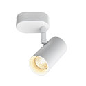 SLV Applique et plafonnier NOBLO� SINGLE PHASE DTW � 1 flamme, rond, Dim-To-Warm IP20, blanche gradable