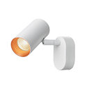 SLV Applique et plafonnier NOBLO� SINGLE PHASE DTW � 1 flamme, rond, Dim-To-Warm IP20, blanche gradable