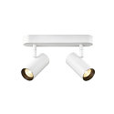SLV Applique et plafonnier NOBLO� DOUBLE PHASE DTW � 2 flammes, rond, Dim-To-Warm IP20, blanche gradable