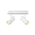 SLV Applique et plafonnier NOBLO� DOUBLE PHASE DTW � 2 flammes, rond, Dim-To-Warm IP20, blanche gradable