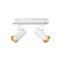 SLV Applique et plafonnier NOBLO� DOUBLE PHASE DTW � 2 flammes, rond, Dim-To-Warm IP20, blanche gradable