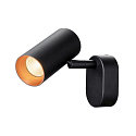SLV Applique et plafonnier NOBLO� SINGLE PHASE DTW � 1 flamme, rond, Dim-To-Warm IP20, noir gradable