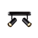 SLV Applique et plafonnier NOBLO� DOUBLE PHASE DTW � 2 flammes, rond, Dim-To-Warm IP20, noir gradable
