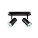 SLV Applique et plafonnier NOBLO� DOUBLE PHASE DTW � 2 flammes, rond, Dim-To-Warm IP20, noir gradable