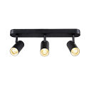 Applique et plafonnier NOBLO� TRIPLE PHASE DTW 3 flammes, rond, Dim-To-Warm IP20, noir gradable
