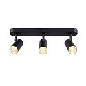 SLV Applique et plafonnier NOBLO� TRIPLE PHASE DTW 3 flammes, rond, Dim-To-Warm IP20, noir gradable