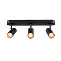 SLV Applique et plafonnier NOBLO� TRIPLE PHASE DTW 3 flammes, rond, Dim-To-Warm IP20, noir gradable