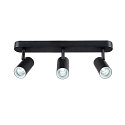 SLV Applique et plafonnier NOBLO� TRIPLE PHASE DTW 3 flammes, rond, Dim-To-Warm IP20, noir gradable
